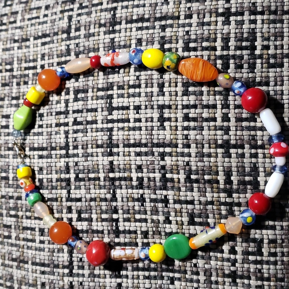 Vintage glass beaded necklace